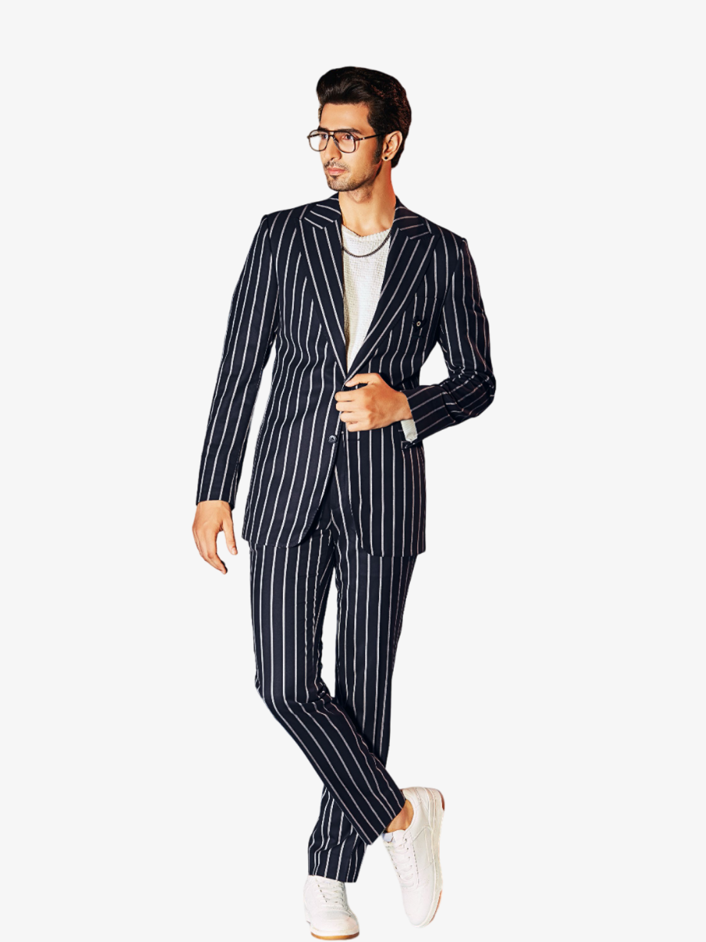 Bold Stripe Peak Suit