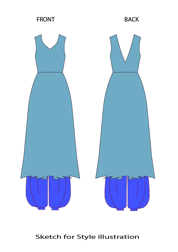 Salwar with Flared Kurti