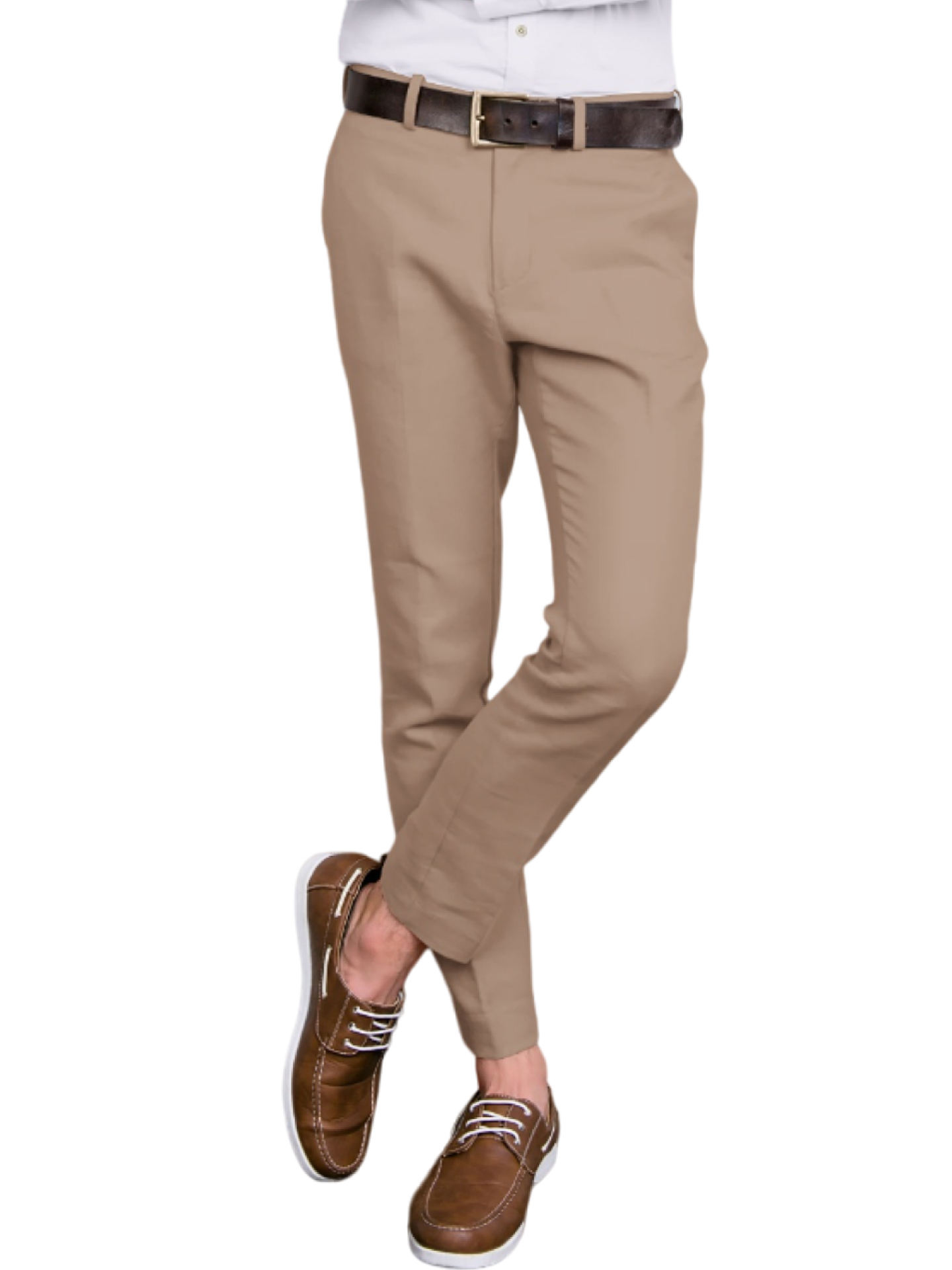 Tailored Beige Formal Trousers