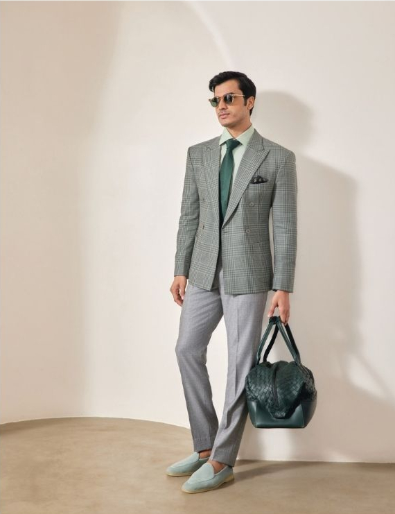 Mint Checker Suit Set