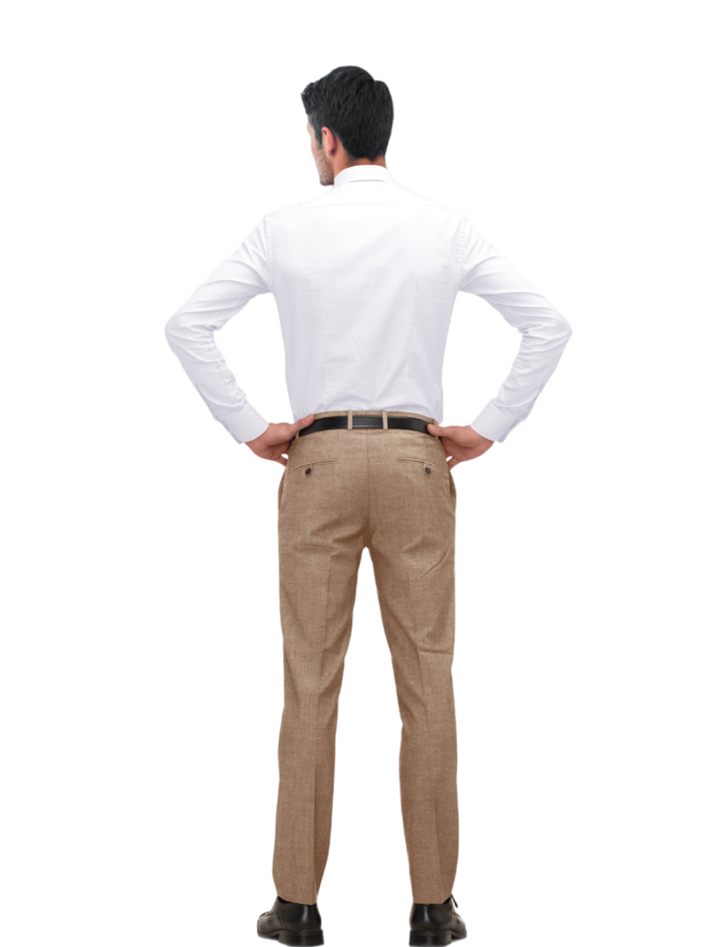 Tailored Beige Formal Trousers