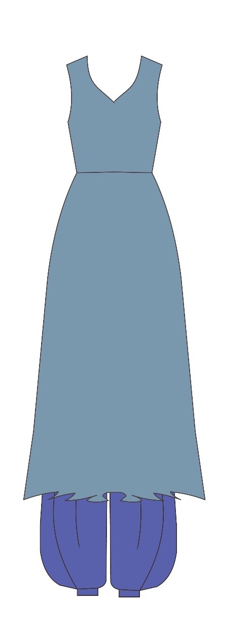 Salwar with Flared Kurti