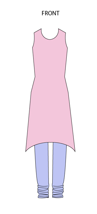 Churidar with A-line Kurti